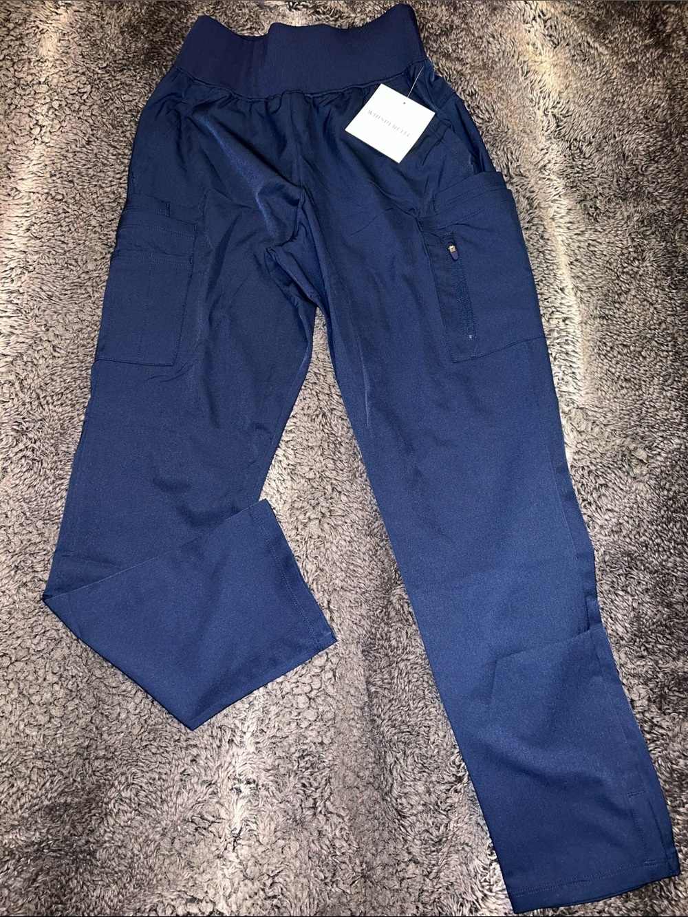 Women's Straight-Leg Utility Pants in Navy - Unbranded
